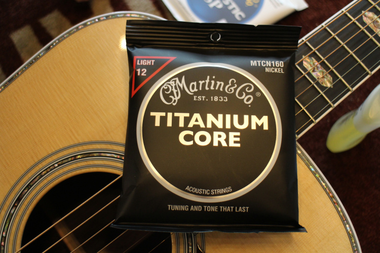 Martin Martin MTCN160 black samurai titanium alloy folk music wood guitar strings 12-55