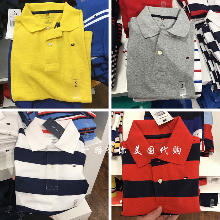 [Clearance] Tommy Hilfiger Boys' Short Sleeve Pure Cotton T-Shirt Polo Shirt, Purchased from the Usa