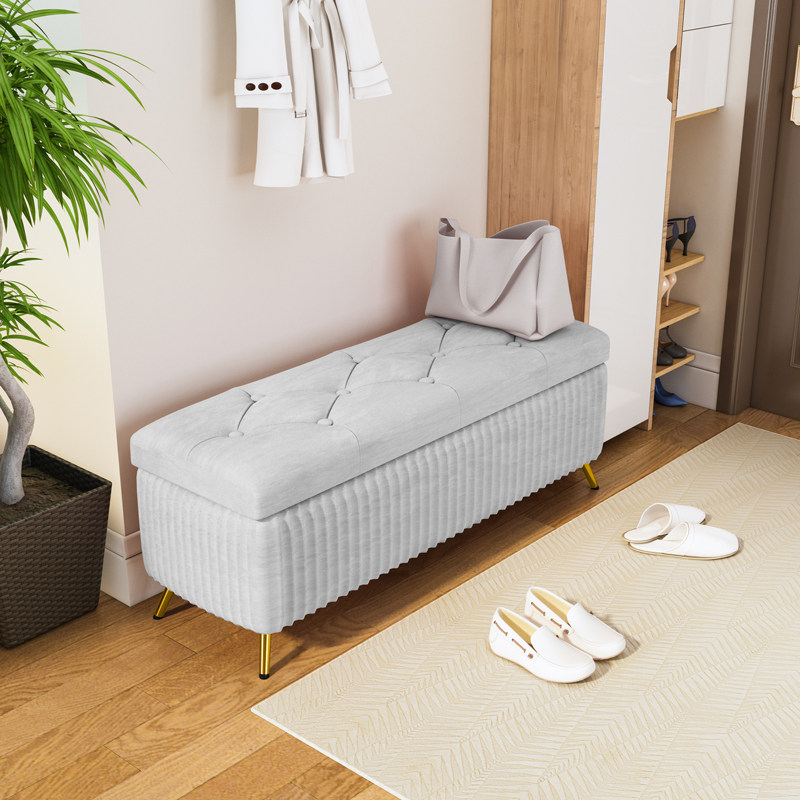 Shoe changing stool home door entrance simple modern long storage stool foot pedal light luxury sofa stool