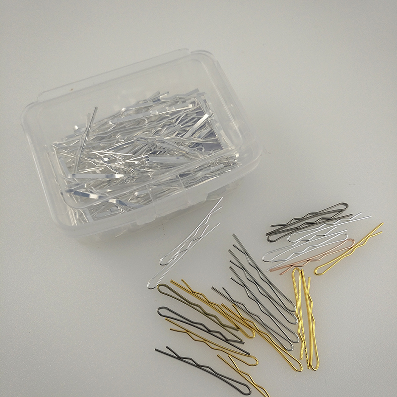 100 Pieces of Boxed Wavy Hair Clips 3.5cm Mini Hairpins Pet Doll Hair Accessories Bjd Handmade DIY Accessories