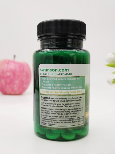Американские покупки Swanson Apple Cider уксус таблетки капсулы полное управление телом веса жир сжигание таблетки оригинальный импорт
