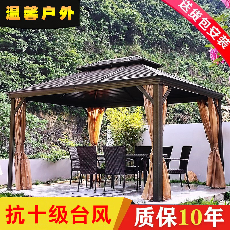 Pavilion outdoor pavilion courtyard awning Chinese four-post pavilion villa balcony canopy garden outdoor tent