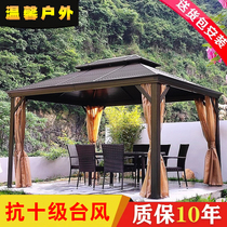 Pavilion outdoor gazebo courtyard awning Chinese style four-post pavilion villa balcony canopy garden outdoor tent