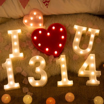 Cloud light Letter light 1314 digital light Cartoon creative led colored light modeling light string Flamingo proposal decoration