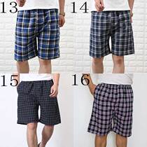 2021 mens beach pants casual shorts printed cotton quick-drying plus size custom dark plaid dad middle-aged