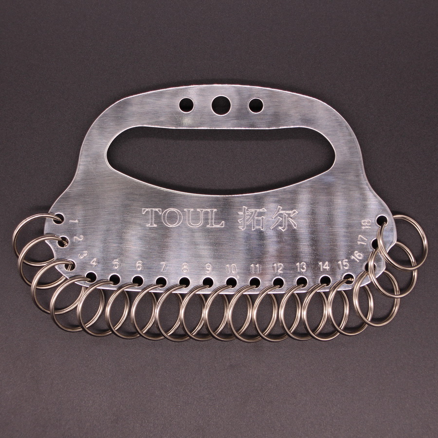 Tuol 18-bit thickened stainless steel key plate portable warehouse factory school dormitory mini key chain plate ring string