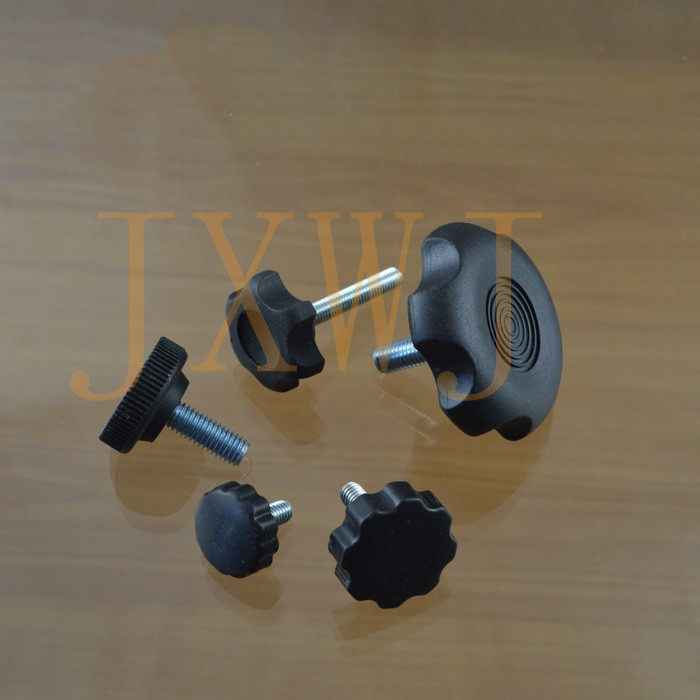 Plum glue head hand screw handle furniture adjustable foot screw star-shaped pad bakelite handle knob accessories