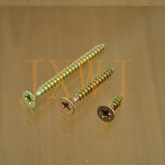 Fiber nail countersunk head cross screw wallboard nail furniture self-tapping screw dry wall nail wood tooth screw quenching color plating