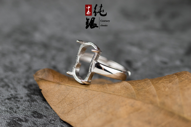 Hỗ trợ giai điệu nhẫn bạc đặc biệt 925 dành cho nam và nữ Bộ đồ trang sức bằng hổ phách khảm miệng với thiết lập trực tiếp Vintage 9 * 14 nhẫn đôi