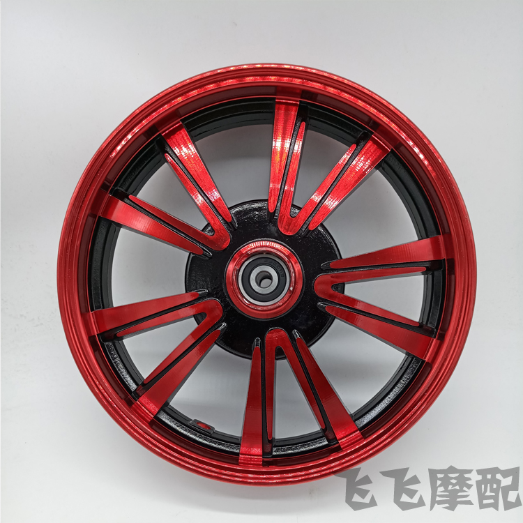 Sửa đổi xe tay ga Qiao Gefuxi WISP thế hệ thứ hai thế hệ nhanh Eagle GY6-125 phía trước và phía sau vòng thép bánh xe nhôm bánh xe máy cày