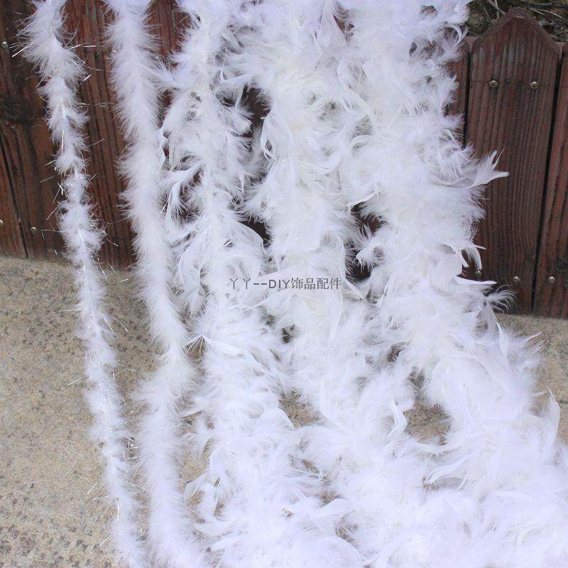 diy white jewelry material Wedding feather brush strip decoration feather bar Clothing accessories Bouquet packaging material
