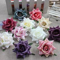 DIY handmade wreath material European style retro curling rose flower head flower Mori handmade decorative flower accessories