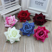 DIY simulation flannel rose small flower head flower silk flower corsage shooting props arch flower ornaments wedding flower head