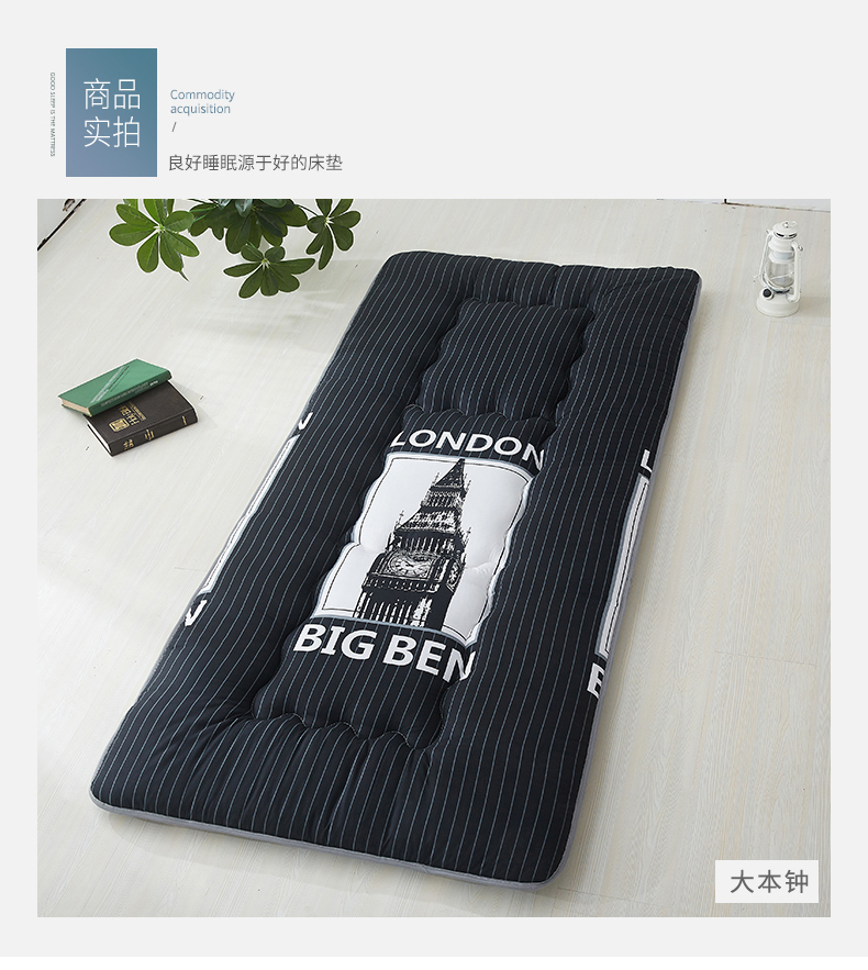 Nệm ký túc xá sinh viên dày đơn nệm nệm 0,9m được bao phủ bởi 1,2 mét 1,5 1,8m giường đôi 2 mét các loại đệm