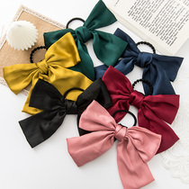 2020 new black big bow hairclip female top clip hairpin headgear Net red hair cord hair accessory
