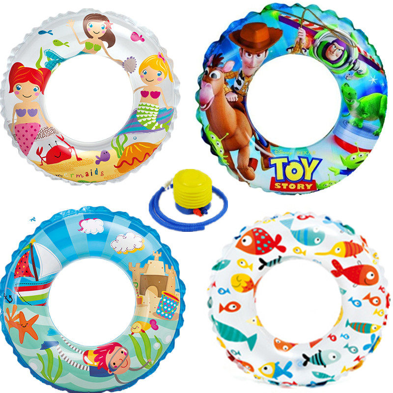 INTEX children swimming circle 3-6-year-old baby thickened male girl cartoon lifesaving floating circle 6-10-year-old armband swim ring