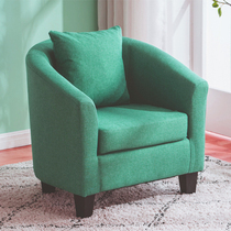 European style fabric single sofa cafe hotel dining room living room small apartment chair home balcony chair