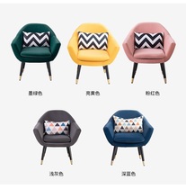 Nordic lazy sofa bedroom small apartment living room balcony solid wood modern European light luxury Net Red single sofa chair