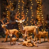 Реалистичный рождественский декор, плюшевая кукла, модель животного, домашний декор, плюшевый