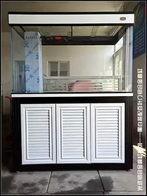 Guangyuan Jinjing super white glass Red Dragon cylinder black and white black shutter door aluminum alloy bottom filter aquarium customized