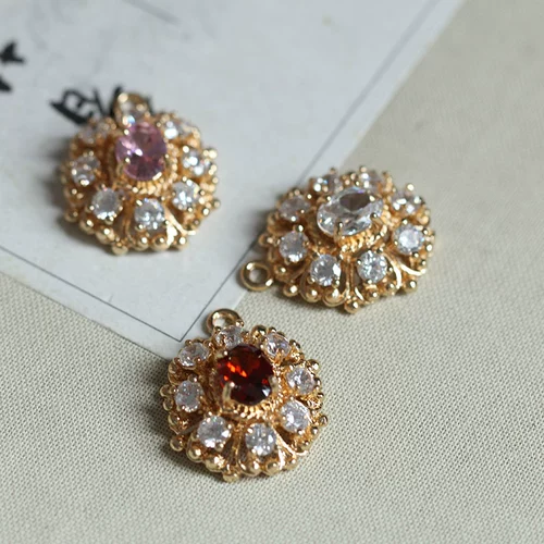 Модная ретро медная подвеска с цирконом, китайская шпилька, аксессуар для волос, аксессуары, DIY