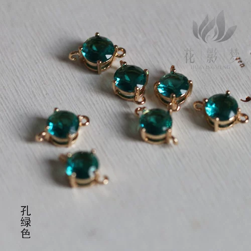 Стеклянная золотая подвеска, китайская шпилька, аксессуар для волос, аксессуары, золото 18 карат