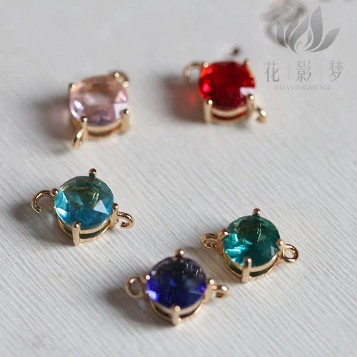 Стеклянная золотая подвеска, китайская шпилька, аксессуар для волос, аксессуары, золото 18 карат