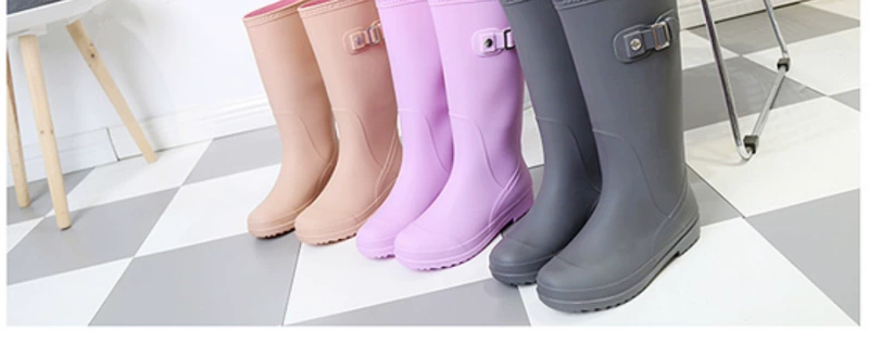 Kéo lại giày đi mưa cho nữ ống cao su dành cho người lớn ủng đi mưa thời trang