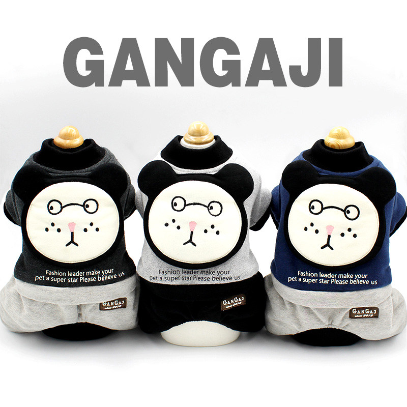 (Gangaji Gangaji) high-end quality teddy dog ​​pet despise bear one-piece four-cornered cotton clothes