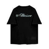 Подлинный Lanbos We11done Letter Short -Sleeved Men Men Welldone Пара американское прилив наполовину наполовину t -мала