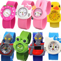 Childrens watch early education strawberry boys and girls cute rabbit jelly cartoon waterproof toddler baby toy pop circle