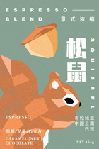 IDEA Squirrel Boutique Espresso with coffee beans Concentrated American Take Iron Teinesol Fresh Baking