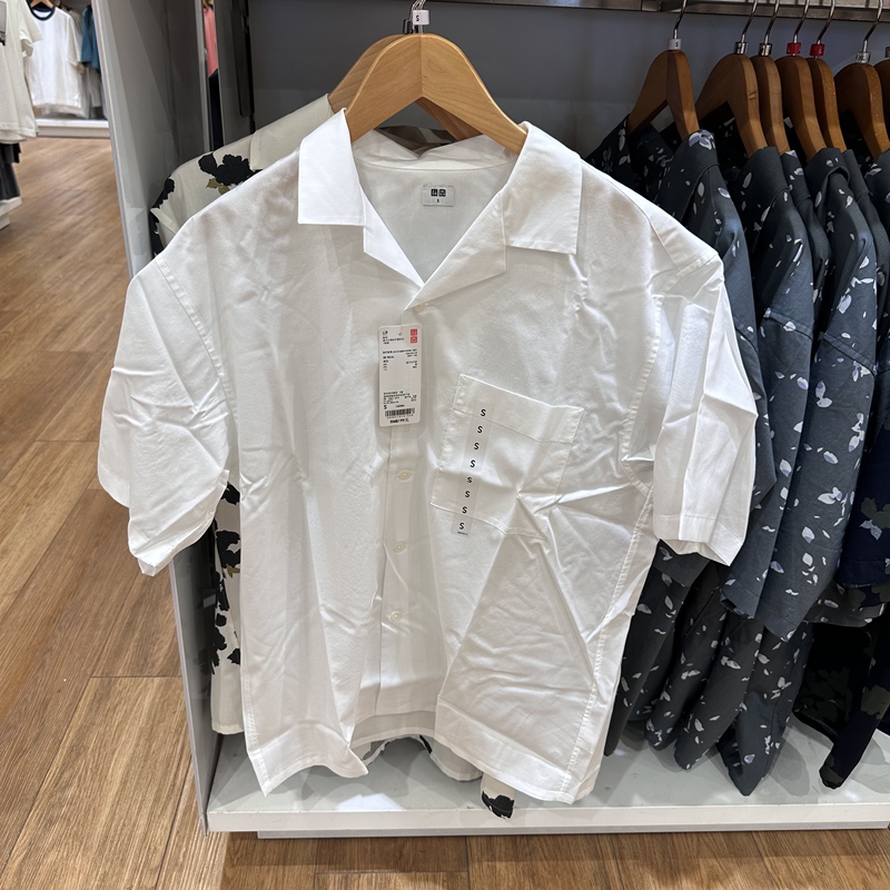 2026 Summer Uniqlo Unisex Modal Blend Open Collar Shirt/Short Sleeve 482479