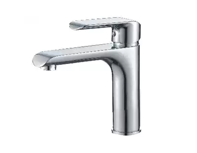 Four-dimensional swell single-hole basin faucet