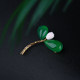 ເຂັມຂັດສີຂຽວ emerald chalcedony sprout, brooch ລະດັບສູງ, chrysoprase corsage, ເປືອກຫຸ້ມນອກ, sweater, ຊຸດ, pin ແລະອຸປະກອນເສີມ