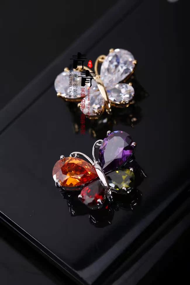 Broche femme en cristal naturel pierres semi-précieuses - Ref 1176302 Image 19