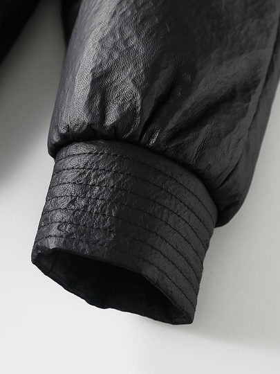 Genuine leather down jacket women's thickened warm large size coat Korean style loose mid-length coat 2025 Haining new style