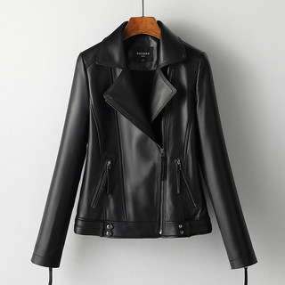 Spring and Autumn Haining Genuine Leather Jacket for Women, Short Style, High-End First-Layer Sheepskin, Slimming, Stylish, Versatile, and Form-Fitting Coat