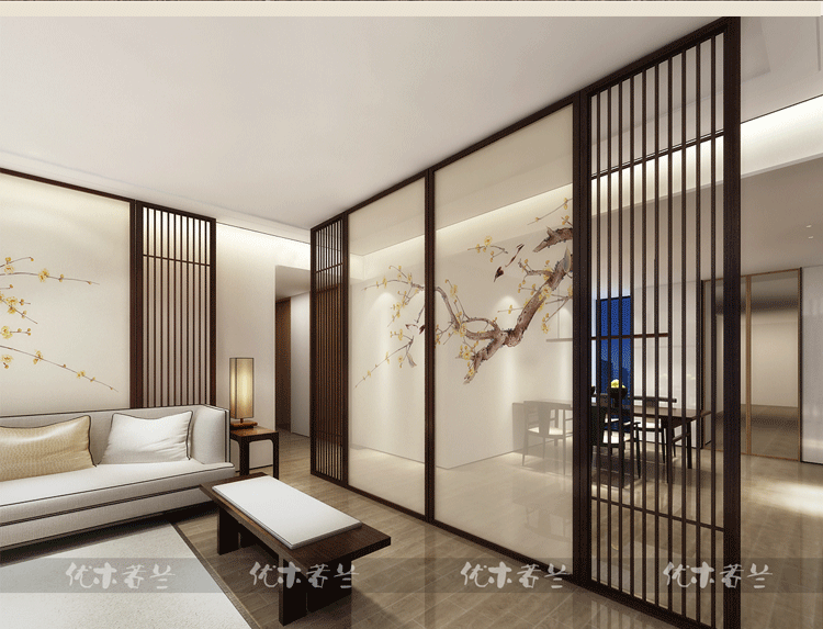 Hiện đại tối giản màn hình Trung Quốc hiên phân vùng phòng khách văn phòng nghệ thuật thời trang phòng ngủ rắn màn hình gỗ mận - Màn hình / Cửa sổ mẫu song cửa sổ bằng gỗ đẹp