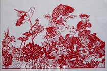 Doll paper-cut pure handmade paper-cut works large paper-cut 44 * 70cm with hand-made process details