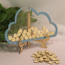 Custom wedding guests sign up to Taibai Cloud Rain drop wood panels Signature Qingsheng Day Gathering Placement props