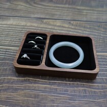 Wooden No Cover Jewelry Containing Small Trays Table Top Multilayer First Decorated Case Finishing Storage Box Retro Ring Case