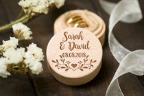 Retro custom creative wedding ring box solid wood wooden jewelry box European style personality proposal ring box Western style