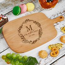 Custom personalized name wedding lettering chopping block family kitchen case plate with beech wood Japanese solid wood cutting board