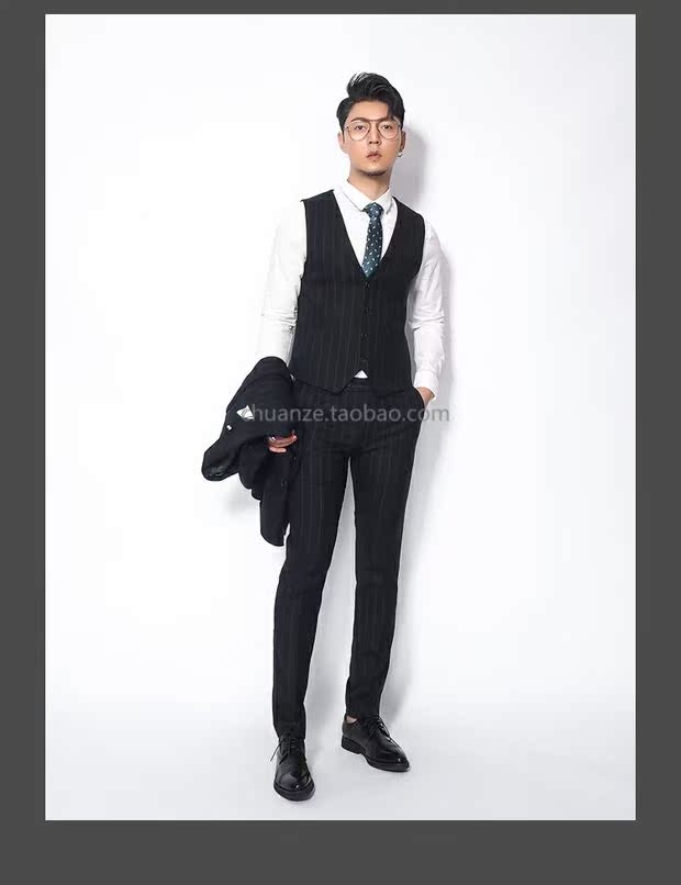 Kawasawa Châu Âu và Hoa Kỳ quần sọc nam quần mùa thu công sở chuyên nghiệp Quần trẻ Anh Anh phù hợp với quần dài triều quần vải nam