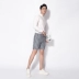 Chuan Ze cotton và linen mỏng phù hợp với quần short nam 2019 Xia Yinglun gió xám kẻ sọc thời trang quần âu - Suit phù hợp