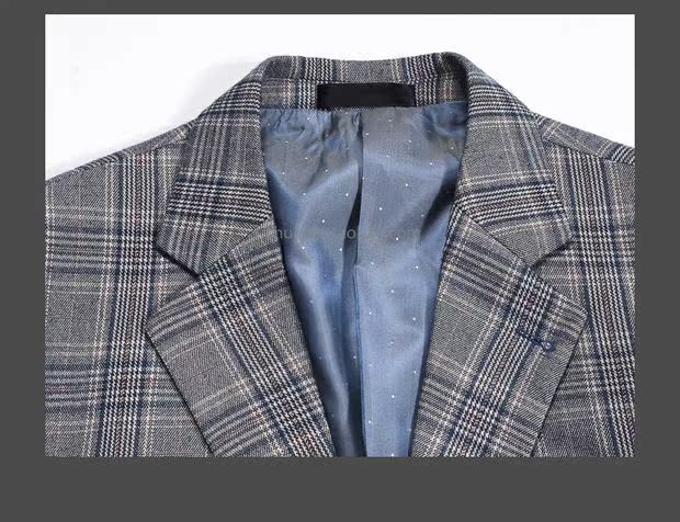 Chuan Ze retro Anh kẻ sọc phù hợp với bộ đồ nam 2018 Phiên bản Hàn Quốc của bộ đồ hai mảnh giản dị phù hợp với bộ đồ nam áo khoác blazer nam