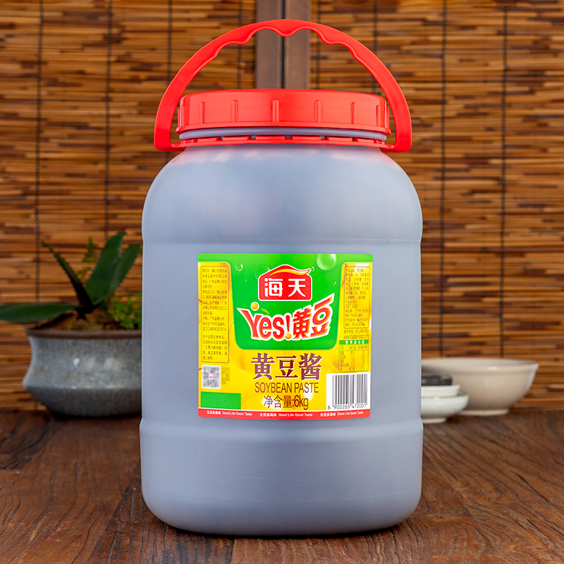 Sea-day soybean sauce 6kg Catering for commercial clothing Non-genetically modified soybean fermented mixed pasta red burn original flavor seasoned sauce