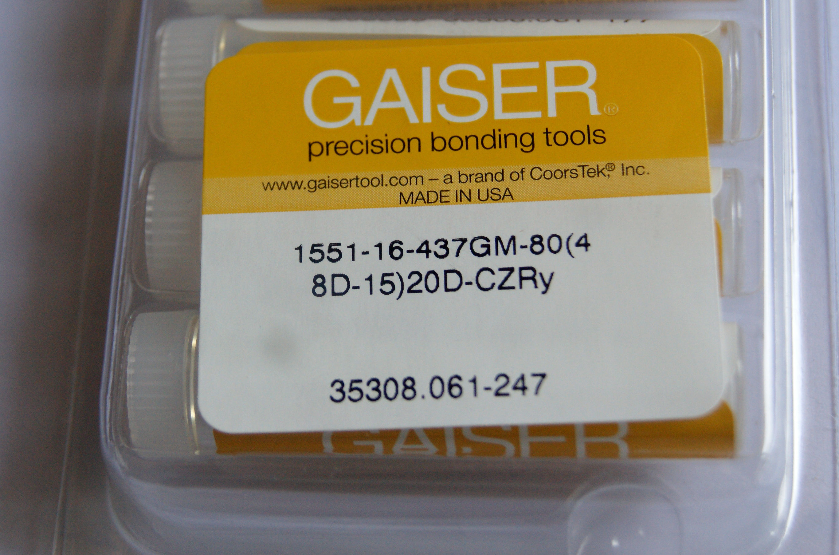 gaiser USA Original Imported Gold Wire Alloy Wire Magnetic Mouth 1551-16 1 0-1 3mil Wire Diameter Porcelain Mouth