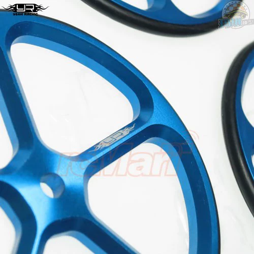 Набор маневровых колес для туристического автомобиля YR Yeah Racing 1/10, синий и черный #YT-0069